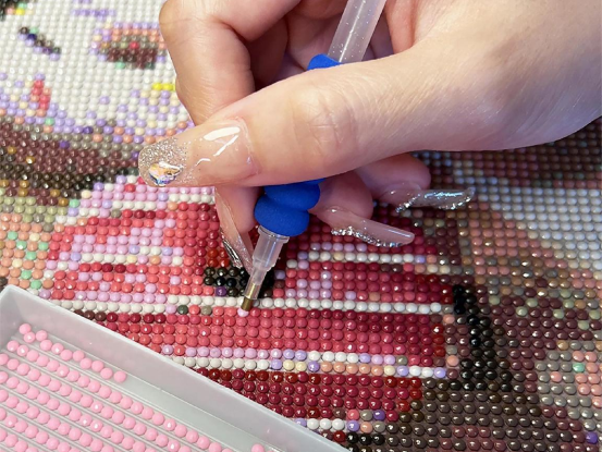Diamond Painting with Sparkling Rhinestones