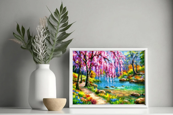 diamond painting finished wall art